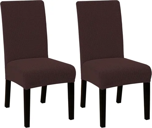 Vista 16 de Jacquard Spandex Dining Room Chair Covers Set of 2/4/6,Elastic Chair Protector Stretch Removable Washable Seat Covers for Dining Room, Wedding
