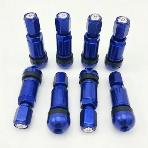 Vista 2 de 8 piezas de válvula de neumático sin cámara para automóvil, atornillado, aleación de aluminio, a prueba de explosiones, neumático, TPMS, vástago
