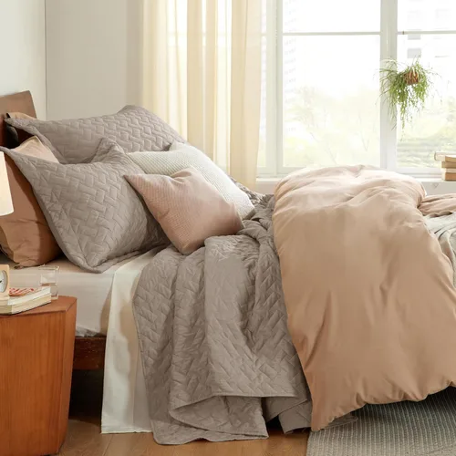 Vista 13 de Bedsure Colchas de tamaño Queen – Colchas ligeras tamaño Queen con patrón de tejido de canasta, ropa de cama suave, edredón de rosa polvorienta