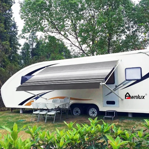 Awnlux 4 capas para toldo de autocaravana resistente, repuesto de tela de vinilo de alta calidad con placa de prensa para toldo y correa de tracción