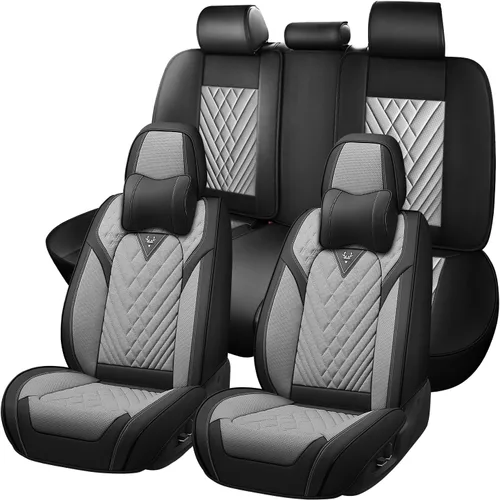 Vista 15 de Fundas de Asiento de Coche para Nissan Altima 2000-2026, Funda de Asiento Completa de Piel Nappa Impermeable, Protector de Asiento Automotriz Negro