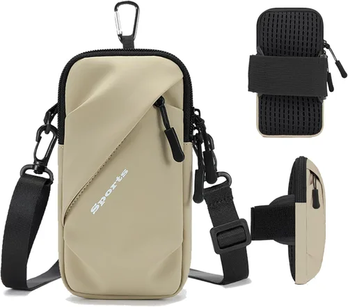 Vista 13 de Pulseras para Soporte de Teléfono, Bolsillo Pequeño de Hombro con Correa para Brazo, Compatible con iPhone y Todos los Teléfonos Celulares, Uso
