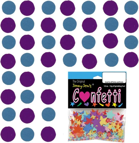 Vista 133 de Confetti Circle 1/4" Negro, Azul Marino Combo - 2 bolsas de media onza (1 oz) (8550/9971)