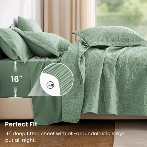 Vista 33 de Edredón de cama tamaño queen Love's cabin, color azul, para cama de verano, de microfibra ligera, estilo moderno, para todas las estaciones, 3