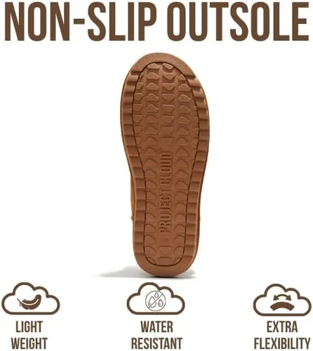 Vista 4 de Project Cloud - Botines de gamuza genuina para mujer, botas de invierno resistentes al agua, plantilla de espuma viscoelástica, zapatos de tendencia