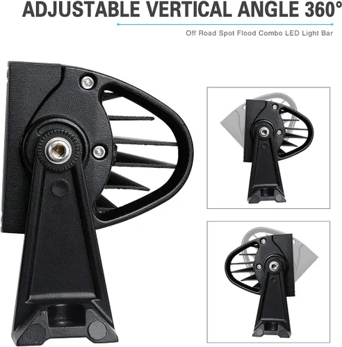 Vista 8 de LED Light Bar, YITAMOTOR 2PCS 72W 14Inch LED Work Light Spot Flood Combo LED Light Pods Offroad 12V Driving Light Fog Lamp Boat Light Waterproof