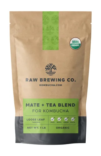 Vista 6 de Kombucha.com - Mezcla de yerba mate y té de hoja suelta orgánica certificada - Mezcla de té Kombucha