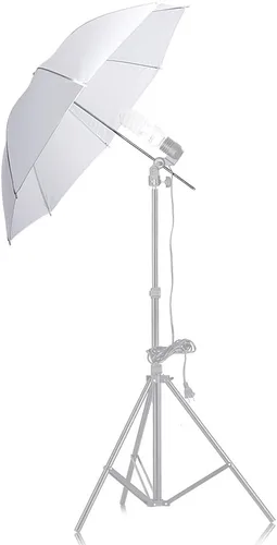 Vista 2 de Neewer® Paquete de 2 paraguas suave translúcido blanco de 33 pulgadas para fotografía y estudio de video