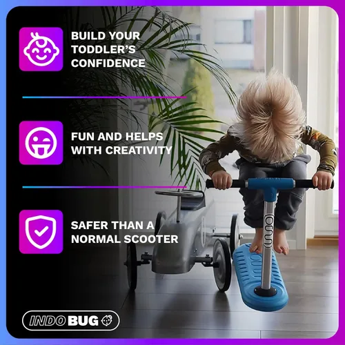 Vista 3 de The Indo Trick Scooter - Trampoline Scooter -Stunt Scoot for Teens, Kids and Adults - Pro Tricks - Indoors and Outdoors - Professionals and Beginners