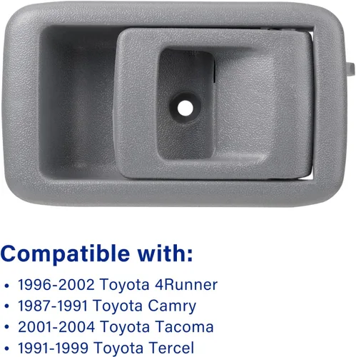 Vista 5 de Par de manijas interiores de puerta para Toyota Tacoma 2001 2002 2003 2004, 4Runner 1996-2002, Camry 1987-1991, gris