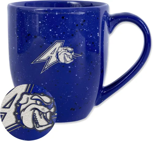 Vista 387 de Rico Industries NCAA Saint Joseph's (PA) Hawks Logo Principal Color Marrón 16 oz Logotipo del Equipo de Color Láser Grabado en Cerámica Moteada Taza