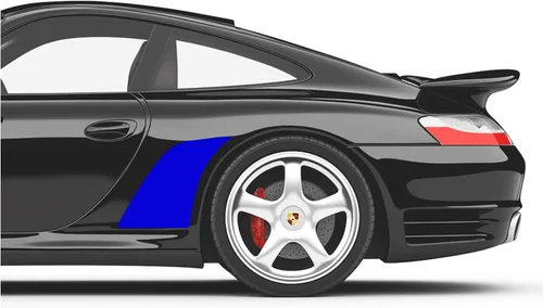 Vista 14 de Adhesivos de vinilo para guardabarros laterales con chip de roca lateral compatibles con Porsche 911 996 997 991 992 (991, azul)