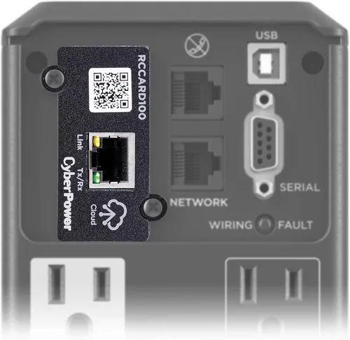 Vista 6 de CyberPower Tarjeta de monitoreo en la nube RCCARD100, administración remota de UPS a través de PowerPanel Cloud, instalación plug-and-play, alertas