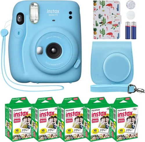 Vista 5 de Fujifilm Instax Mini 11 - Cámara instantánea gris carbón + paquete de accesorios MiniMate + funda personalizada + paquete con 50 hojas de papel