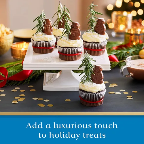 Vista 7 de GHIRARDELLI Surtido de muñecos de nieve de chocolate navideño, bolsa de 15 onzas