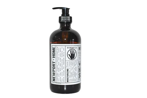 Vista 3 de Newport Home and Body Co Jabón de manos, lavanda salvaje, botella de vidrio de 16 onzas líquidas