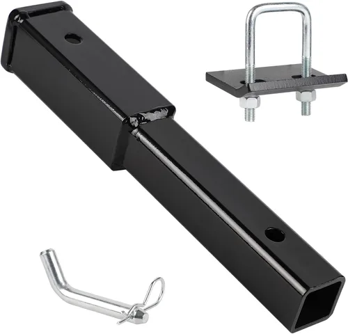 Vista 8 de CPROSP Extensión de enganche de 12 pulgadas, se adapta a barra de remolque de tubo receptor de 2 pulgadas, vástago de acero resistente de 6000