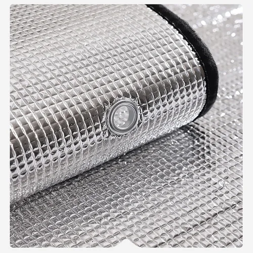 Vista 3 de Película de teñido de ventana con control de calor 99% anti UV, película aislante 100% de bloqueo de luz, visera solar de papel de aluminio