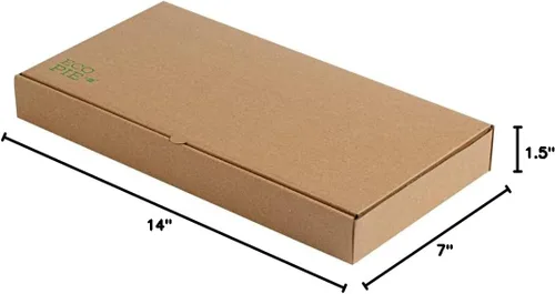 Vista 19 de Restaurantware Eco Pie - Cajas de pan plano para llevar de 15 x 7 x 1.5 pulgadas, 50 cajas de pizza corrugada resistentes – Sistema de bloqueo