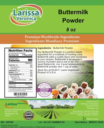 Suero de leche en polvo (8 oz, ZIN: 525348)