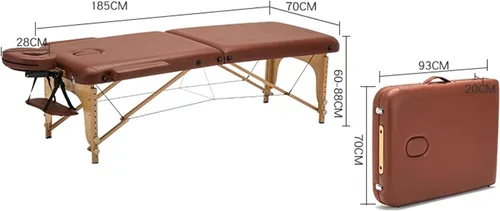 Vista 7 de Mesa de masaje profesional, 2 camas plegables con reposacabezas + reposabrazos + bolsa de hombro para extensiones de pestañas, spa, mesa de tatuaje