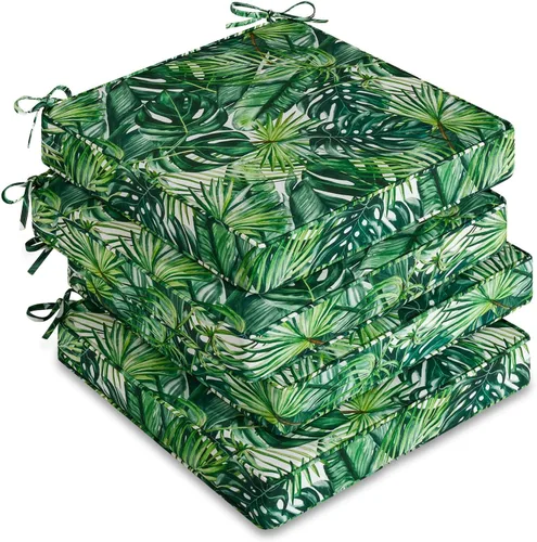 Vista 43 de downluxe Cojines impermeables para sillas de exterior para muebles de patio, cojín para silla de patio de 18 x 18 x 2 pulgadas con lazos ajustables