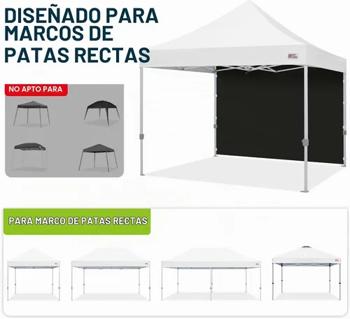 Vista 5 de MASTERCANOPY Toldo desplegable de 8 x 8 pulgadas, solo 1 paquete, color Negro