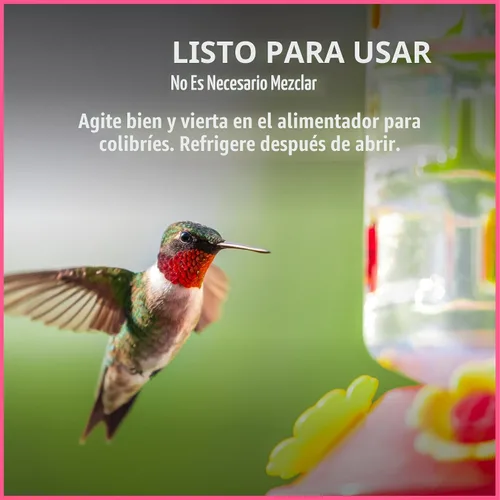 Vista 8 de Pennington Electronectar - Néctar de colibrí listo para usar de 64 oz With electrolytes, no added color, naturally clear, humming bird nectar, for