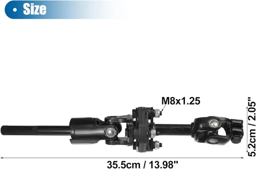 Vista 7 de X AUTOHAUX Eje de dirección para Chevy Tracker 1999-2004 para Suzuki Vitara 1999 2000 2001 2002 2003 2004 Columna de dirección intermedia inferior