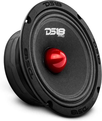DS18 PRO-GM6.4B - Altavoz de 6.5 pulgadas, rango medio, bala de aluminio roja, 480 W máximo, 140 W RMS, 4 ohmios, altavoces de puerta de audio de
