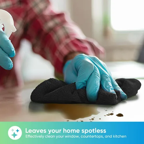 Vista 4 de HOMEXCEL Paños de limpieza de microfibra negros, paquete de 10 toallas de microfibra para automóviles, trapos de limpieza sin pelusa y arañazos