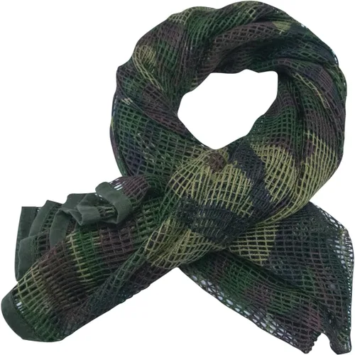 Vista 12 de GRVCN Velo de Francotirador Bufanda Táctica Red de Malla de Camuflaje Corporal Militar, Bufanda de Patrón de Camuflaje de Doble Cara