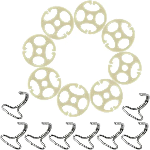 Vista 2 de 48 Piezas Fundas para Asientos de Automóvil Ganchos de Metal de Placa de Ciruela, 24 Piezas de Clips de Plástico para Fundas de Asientos