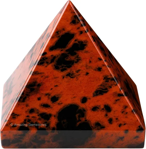 Vista 70 de Amazing Gemstone Piedras curativas de cristal de pirámide de piedra lunar arcoíris – Estatuilla de pirámide de piedra natural de 1 pulgada