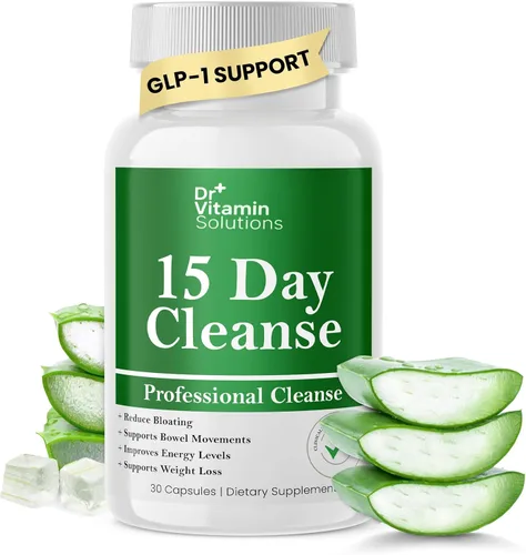 Limpieza intestinal de 15 días para mujeres, soporte GLP-1 - Limpieza natural de colon y desintoxicación para pérdida de peso - Alivio de la