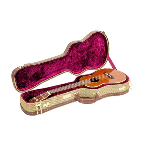 Vista 8 de Crossrock Estuche rígido de madera de lujo para ukeleles soprano, estilo mochila, verde vintage (CRW700SUGN)