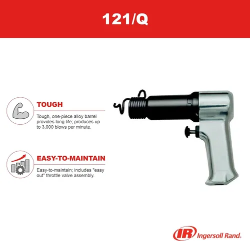 Vista 2 de Ingersoll Rand 121Q Super Duty Martillo neumático, 3000 BPM, carrera de 2-932