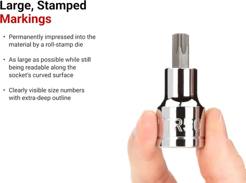 Vista 3 de TEKTON 1/2 pulgada de unidad x TR20 resistente a manipulaciones Torx Bit Socket SHB27220