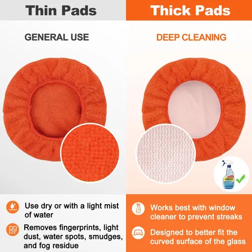 Vista 3 de XINDELL Paquete de 5 almohadillas de microfibra – Cabezales de repuesto para herramientas limpiadoras de parabrisas Xindell. Almohadillas