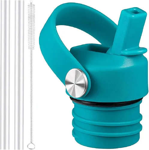 Vista 8 de Tapa de popote para Hydroflask, tapas con popote para Hydro Flask, tapa de popote de boca estándar de 18, 21, 24 onzas, tapa de repuesto, botella