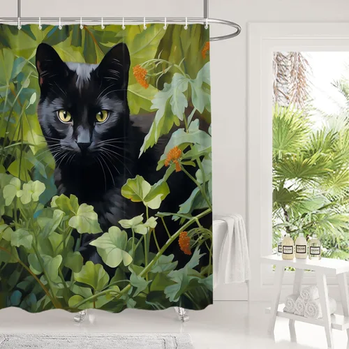 Vista 103 de Shrahala Father and Child Embracing No Hooks Shower Curtain with Snap in Liner Set, Tender Moment Captured Bathroom Décor Polyester Fiber Waterproof