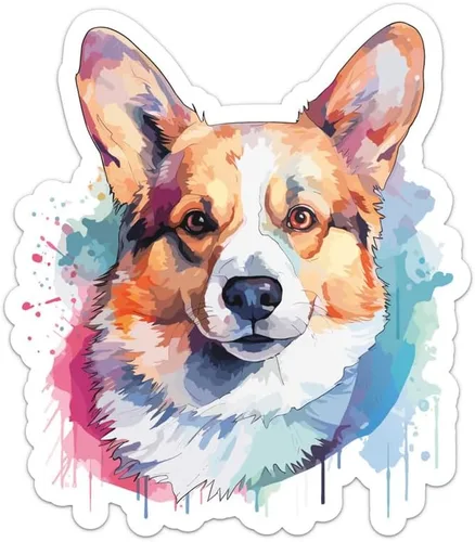 Vista 38 de Generic Pegatina de gato abisinio de acuarela colorida, calcomanía de vinilo impermeable para automóvil, laptop, pared, ventana, botella de agua