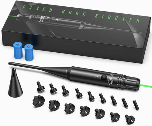 EZshoot Kit de mira de calibre .17 a 12GA, pistolas láser verde o rojo con interruptor de botón grande