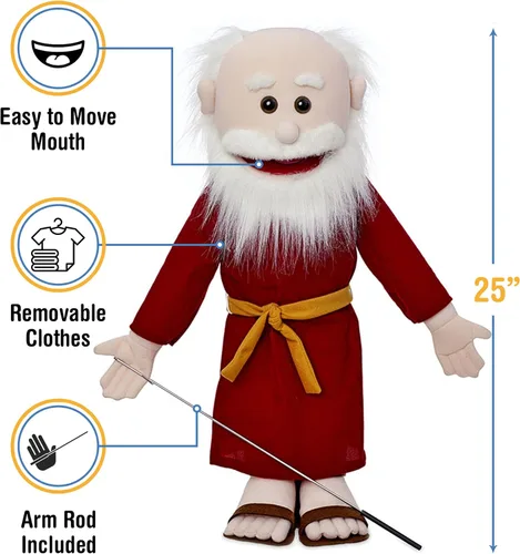 Vista 2 de 25", Full Body personaje de la Biblia de Noé, Christian Ministerio títere