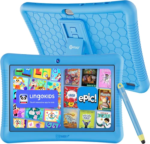 Contixo Tableta para niños de 10" con Android 32GB - Incluye más de 80 libros de cuentos exclusivos de Disney (valor de $350), controles parentales,