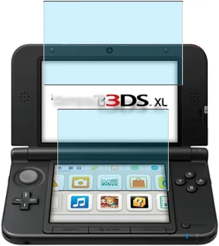 Paquete de 2 protectores de pantalla anti luz azul, compatibles con Nintendo 3DS LL / 3DS XL TPU Guard (no protectores de vidrio templado)