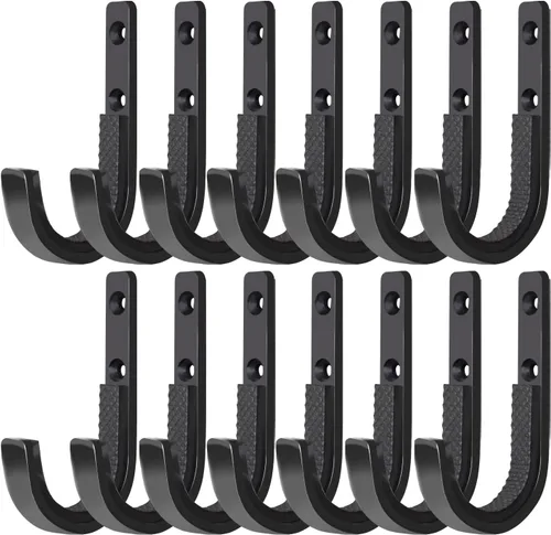 Vista 8 de Poskad Soporte de pared para pistola, ganchos horizontales para rifle para cualquier rifles, escopetas y arco de tiro con arco, acero resistente
