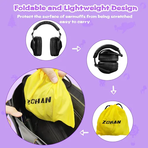 Vista 7 de ZOHAN 030 - Auriculares con cancelación de ruido para niños, protección auditiva para niños con autismo