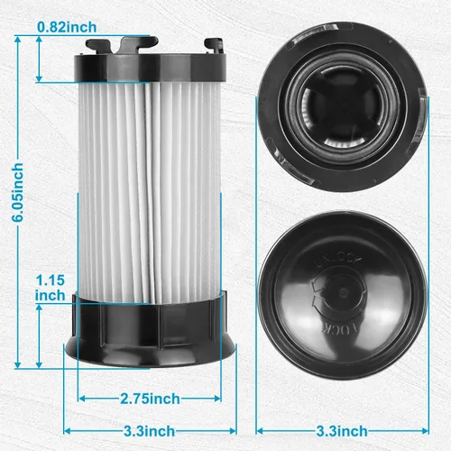 Vista 5 de HASMX Filtro HEPA de repuesto para Eureka Vacuum Series 4700 5550, Boss Power Plus, Envirocare 927, Eureka Maxima sin bolsa modelos 4700