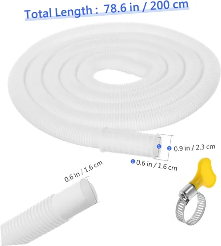 Vista 2 de Housoutil Manguera flexible universal para aire acondicionado, manguera de drenaje de agua, sistemas de aire acondicionado, línea de drenaje